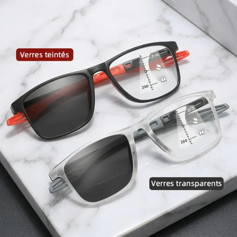 VisionFlex Pro - Lunettes à verres multifocaux intelligents avec teinte automatique