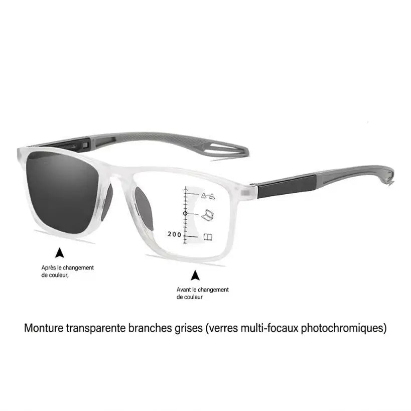 VisionFlex Pro - Lunettes à verres multifocaux intelligents avec teinte automatique